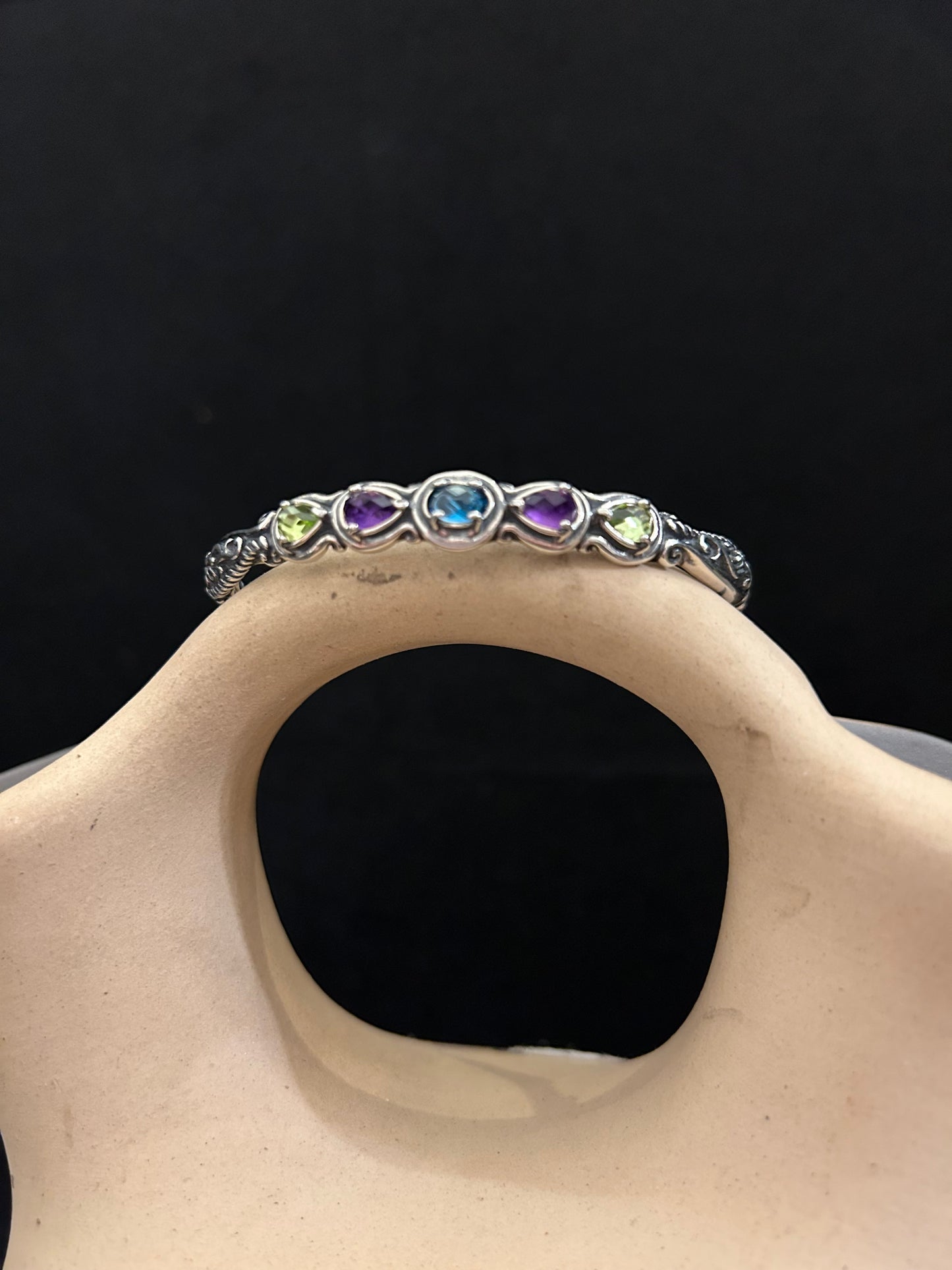 Sterling Silver Multi-Gemstone Bracelet