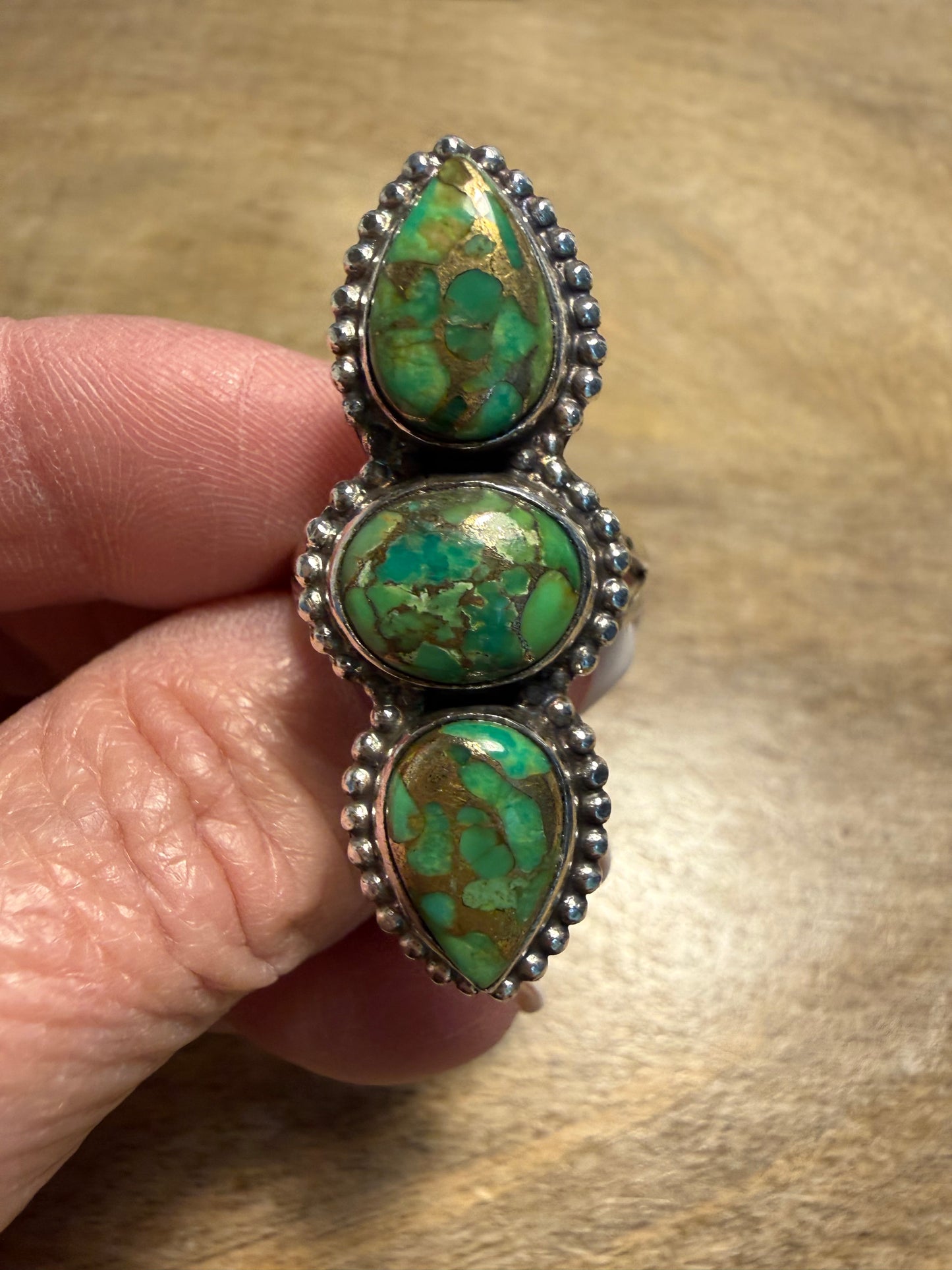 Green Copper Turquoise Ring