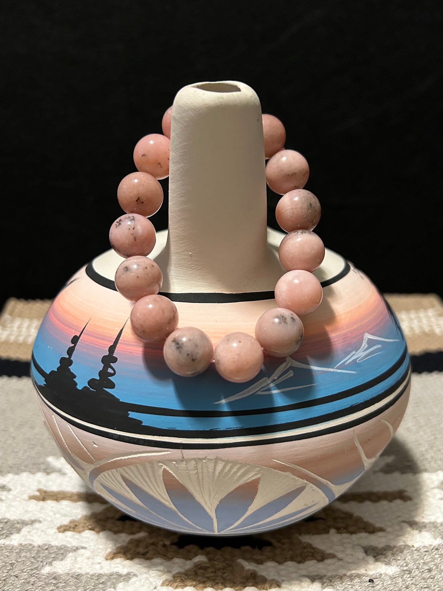 Beautiful Pink Opal Beaded Bracelet