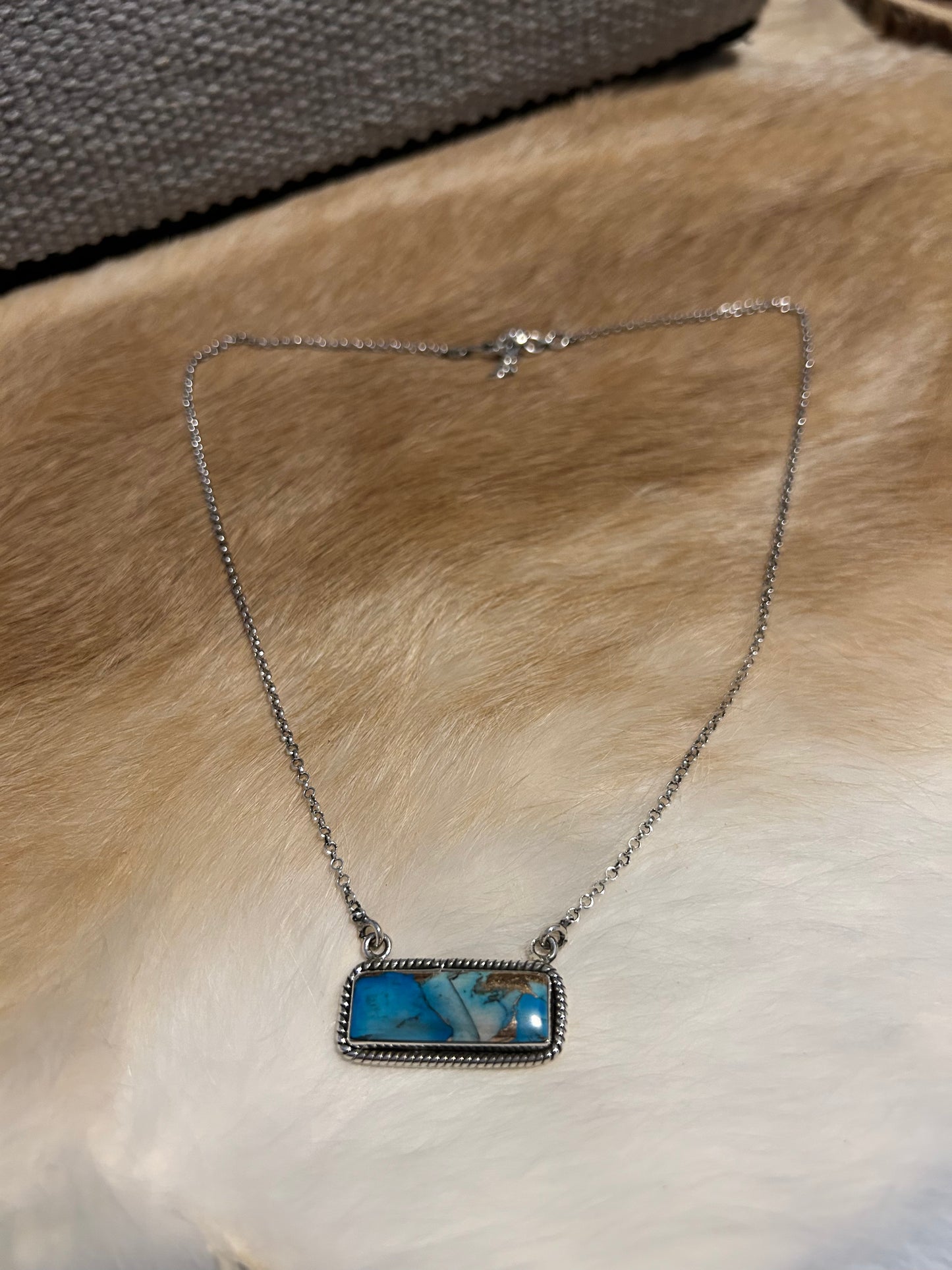 Turquoise & Sterling Silver Southwest Necklace