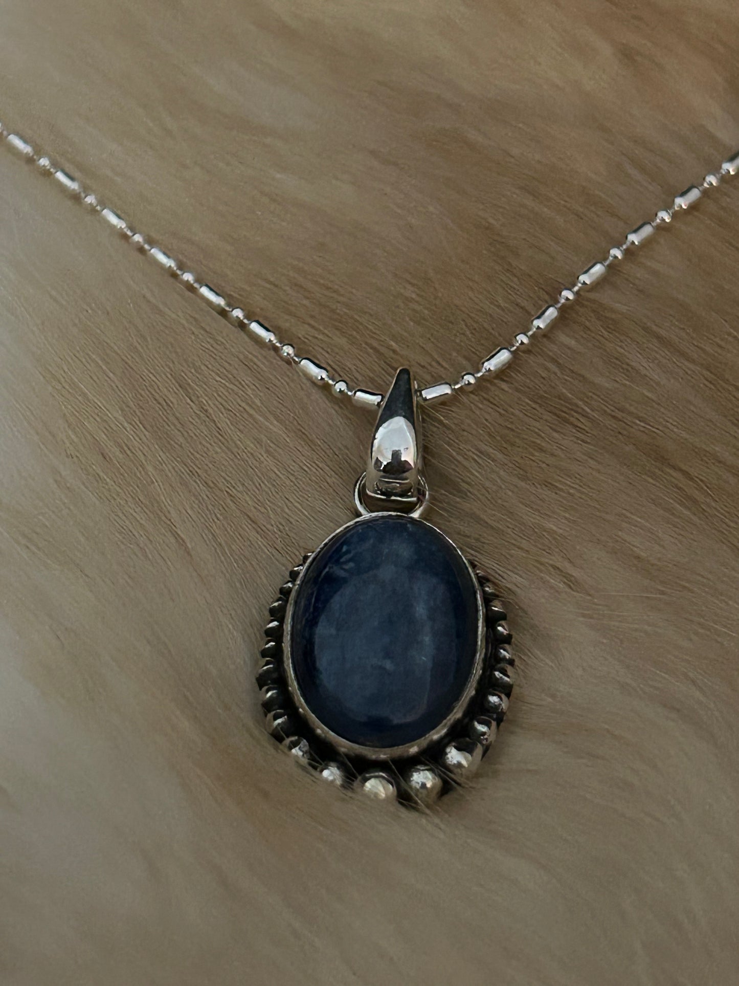 Southwest Blue Kyanite Sterling Silver Pendant