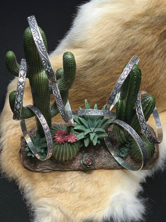 Desert Bloom Sterling Silver Bracelets 9”