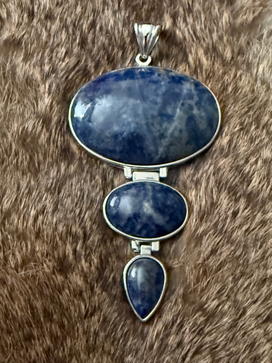 Blue Sodalite Southwest Pendant