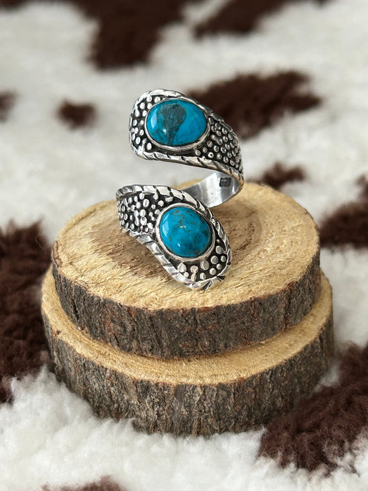 Southwest Style Wrap-Around Turquoise Ring