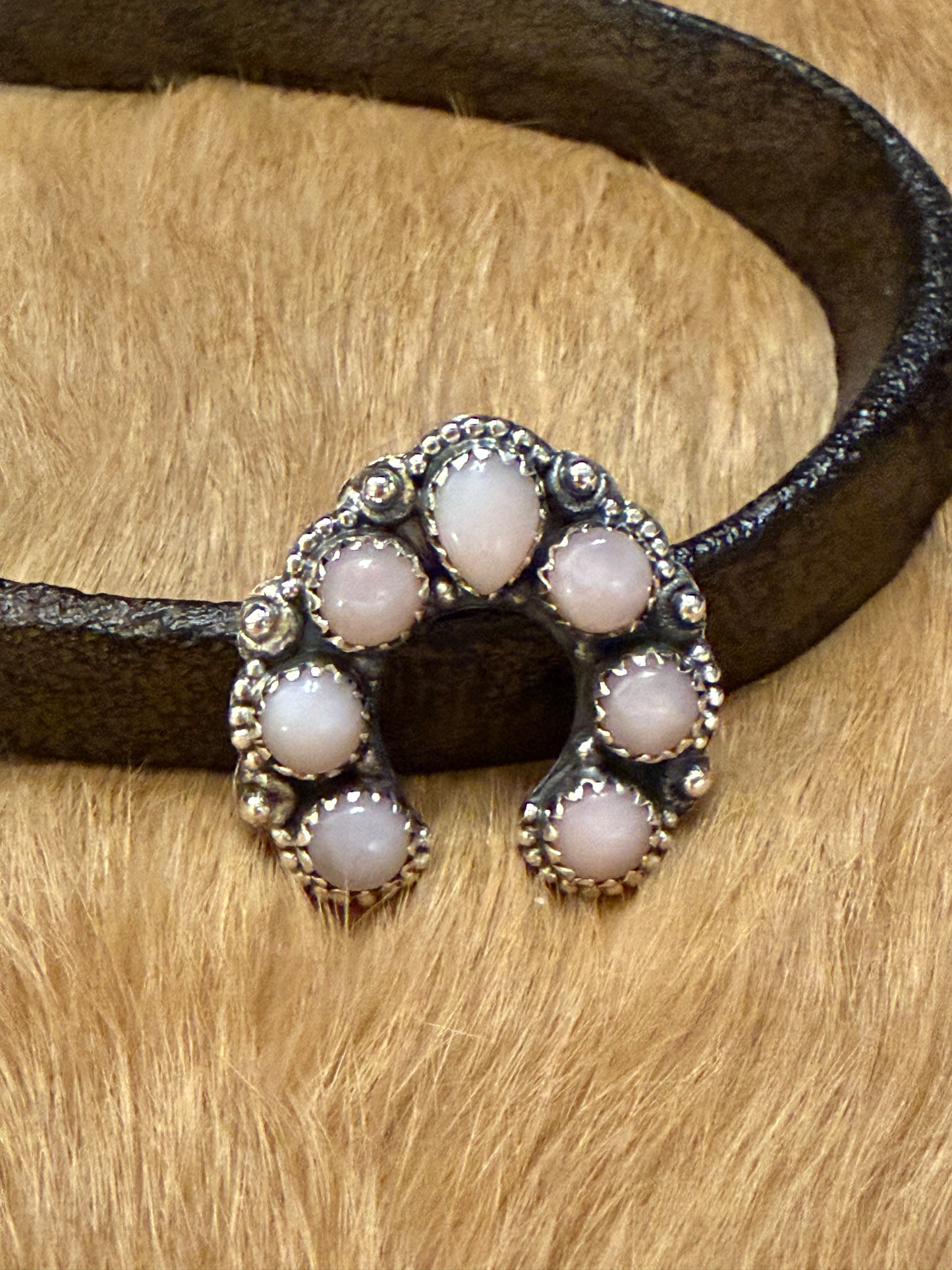 Pink Opal Naja Ring In Sterling Silver