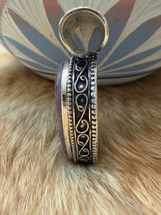 Southwest Charoite Statement Pendant