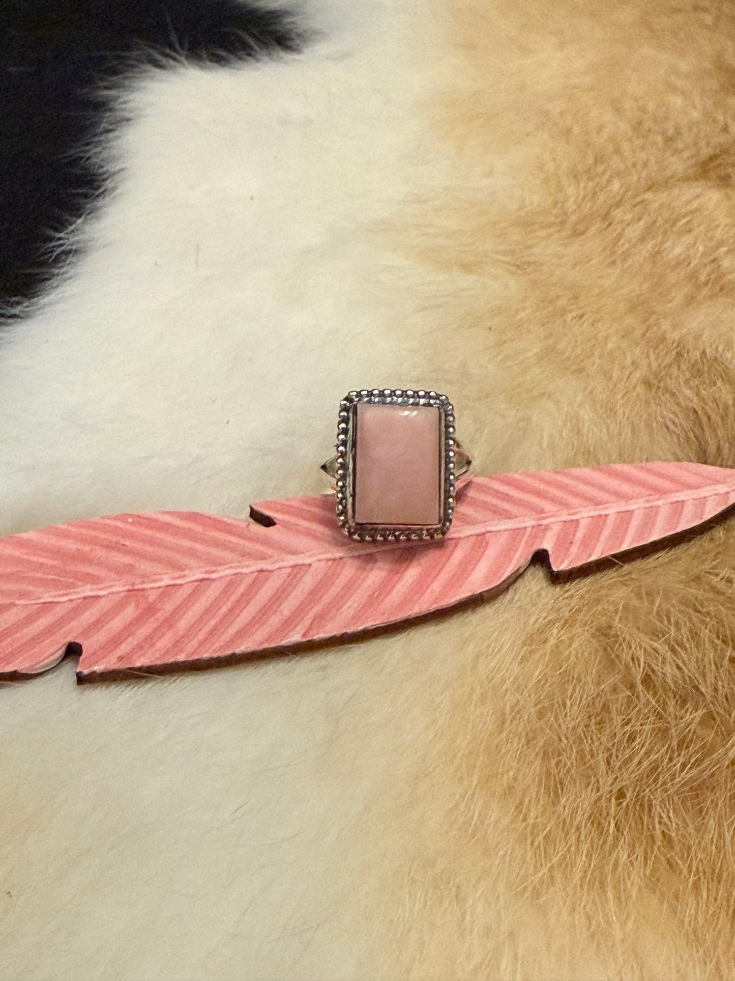 Beautiful Pink Opal Ring