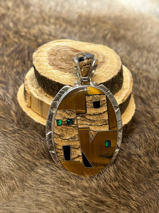 Large Cliff Dweller Inlay Pendant