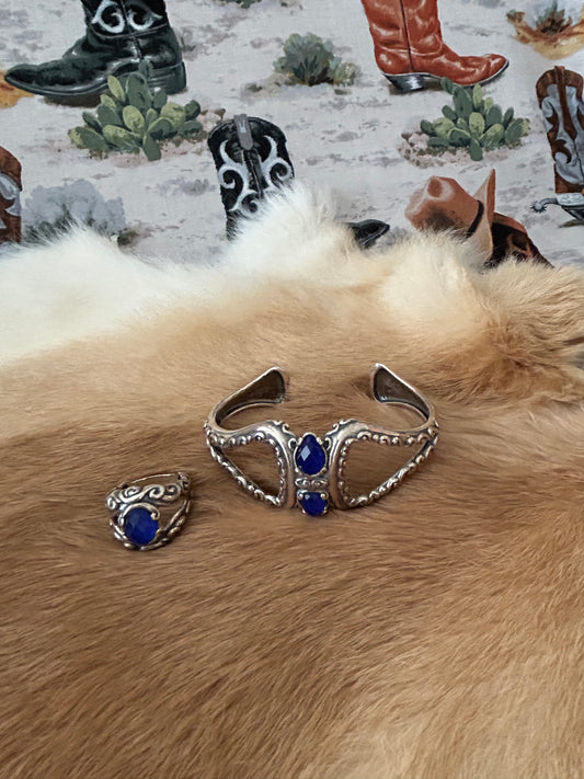 Sterling Silver and Lapis Lazuli Jewelry Set