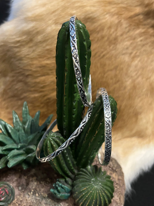 Desert Bloom Sterling Silver Bracelets 7”