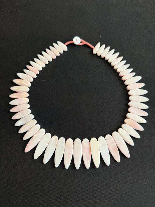 Pink Conch Shell Statement Necklace