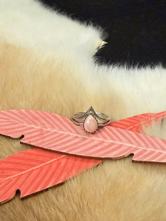 Pink Conch Southwest Ring