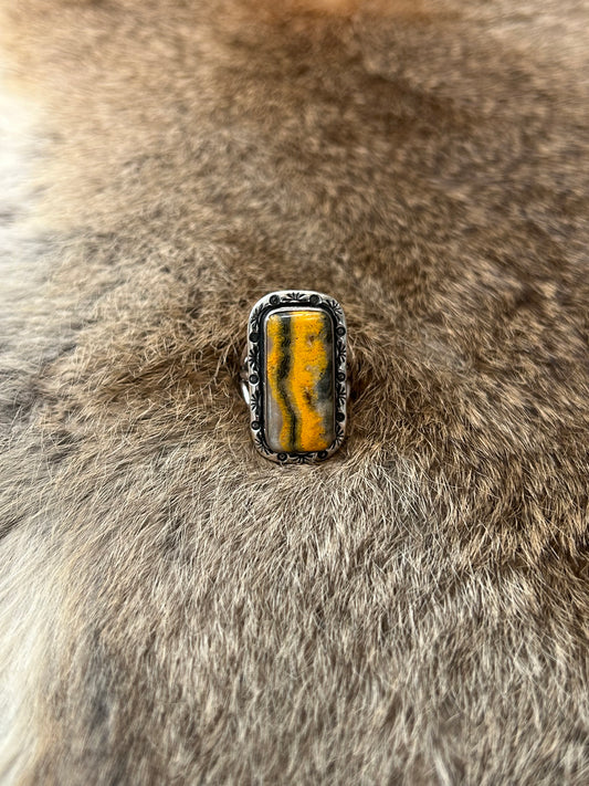 Canyon Blaze Bumblebee Jasper Ring