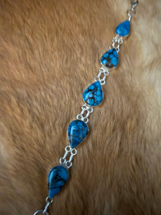 Southwest Turquoise Teardrop Bracelet