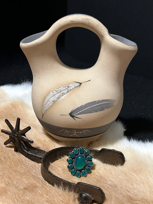 Southwest Green Onyx Cluster Ring