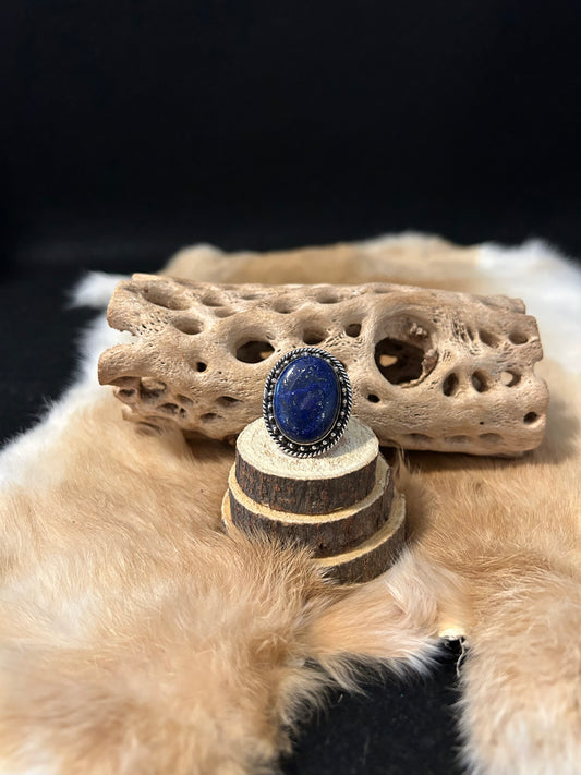 Southwest Lapis Lazuli Sterling Silver Ring