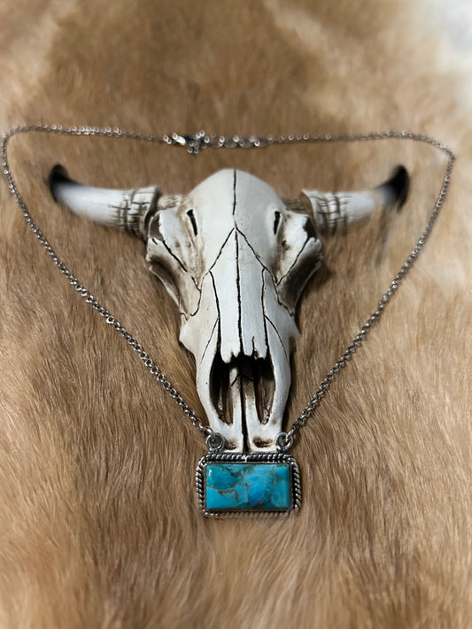 Turquoise Bar Necklace