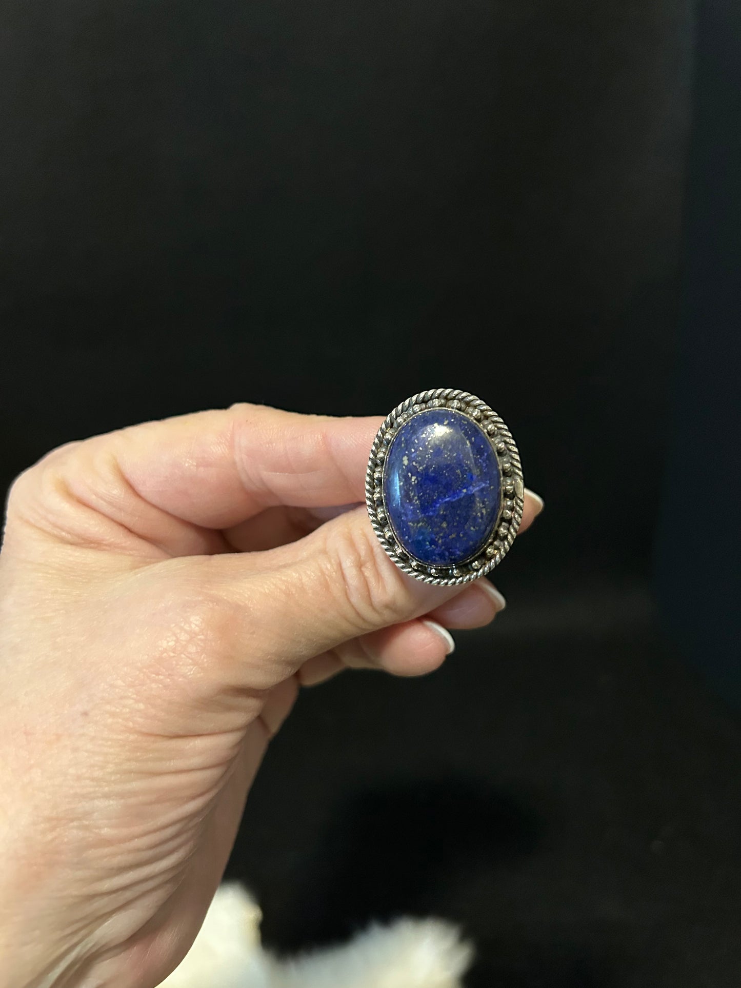 Southwest Lapis Lazuli Sterling Silver Ring