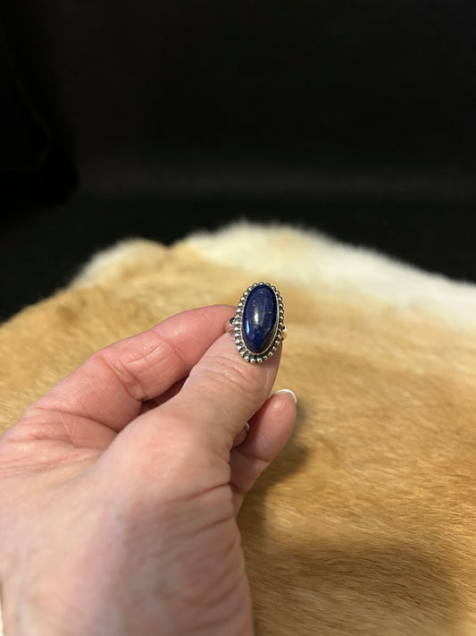 Southwest Lapis Lazuli Sterling Silver Ring