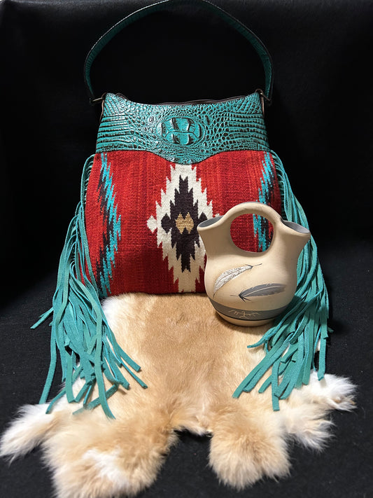 Spirit of the Desert Woven Fringe Shoulder Bag