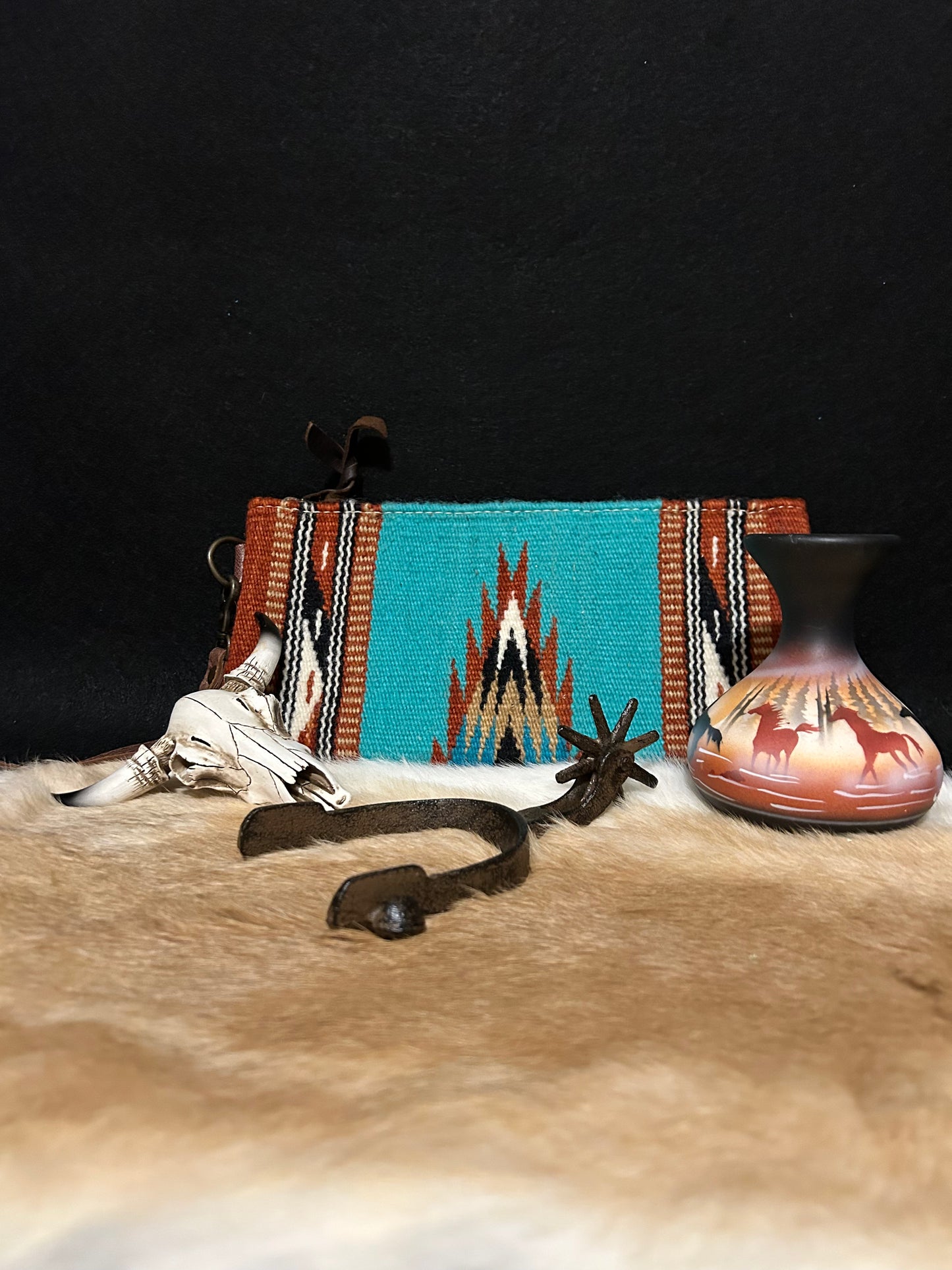 Desert Sky Handwoven Saddle Blanket Wristlet