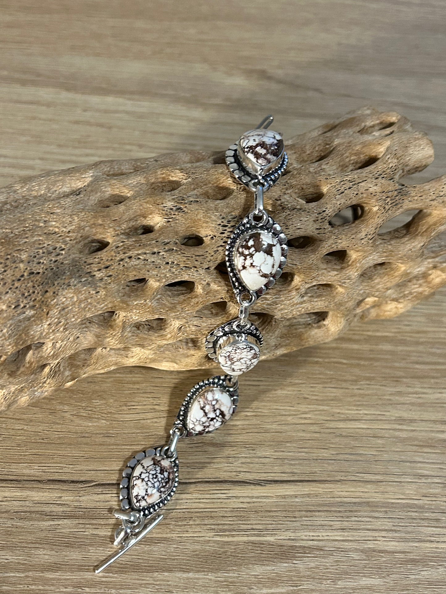 Wild Horse and Sterling Silver Bracelet