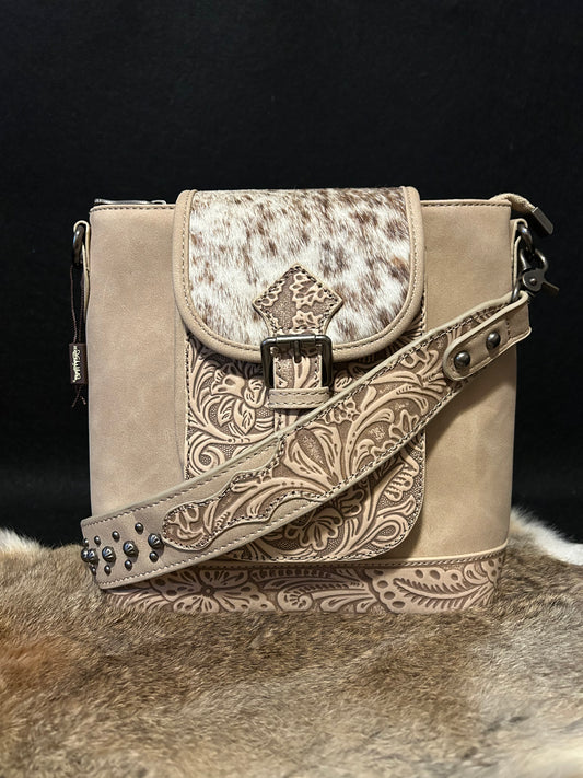 Genuine Hair on Cowhide Crossbody Bag