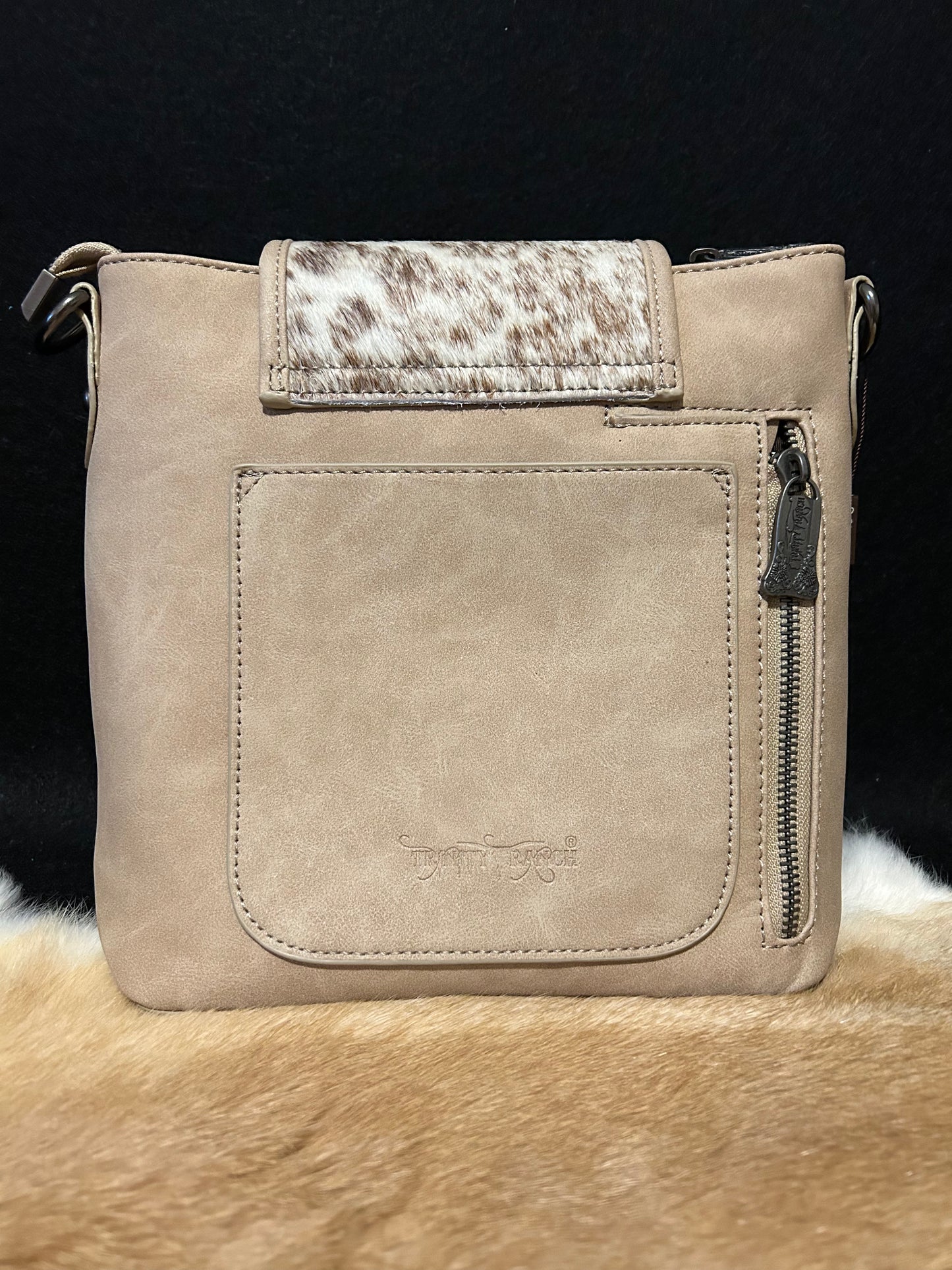Genuine Hair on Cowhide Crossbody Bag