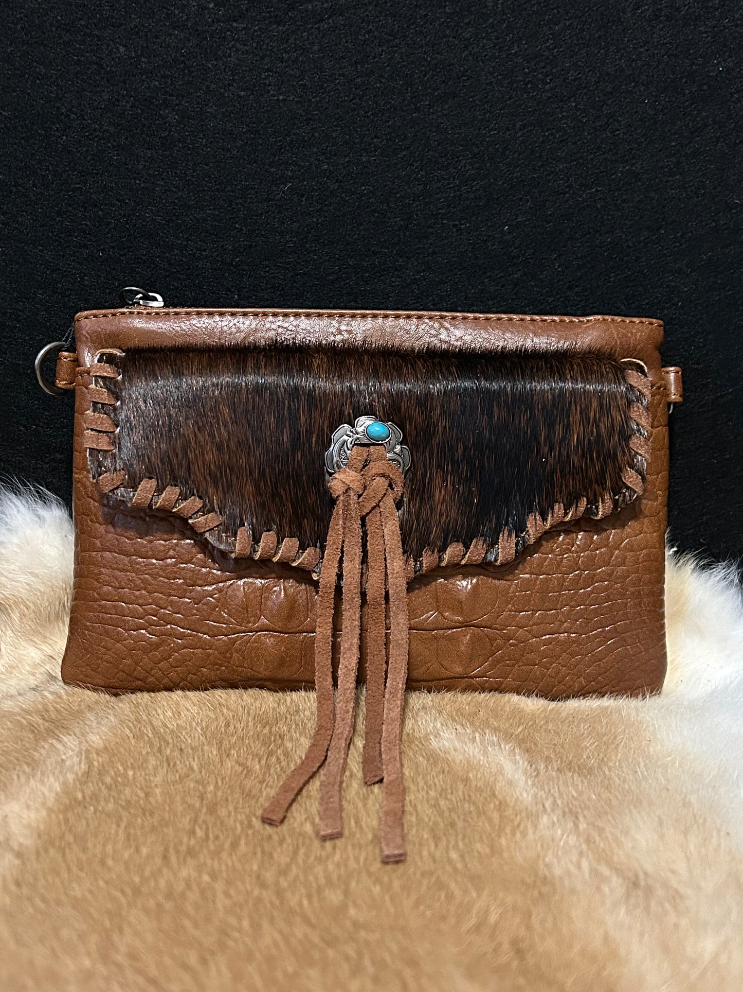 Rustic Trails Hair-On Clutch/Crossbody Bag