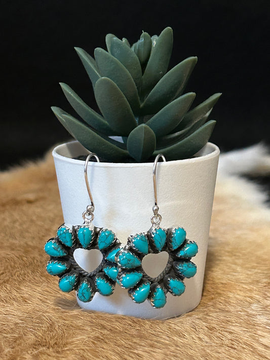 Turquoise Heart Earrings