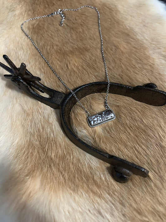 Prairie Sky Wild Horse Bar Necklace