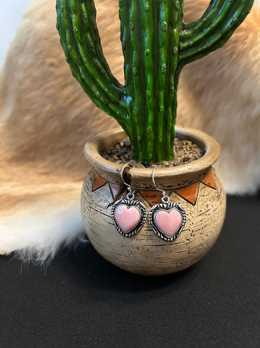 Desert Rose Heart Earrings