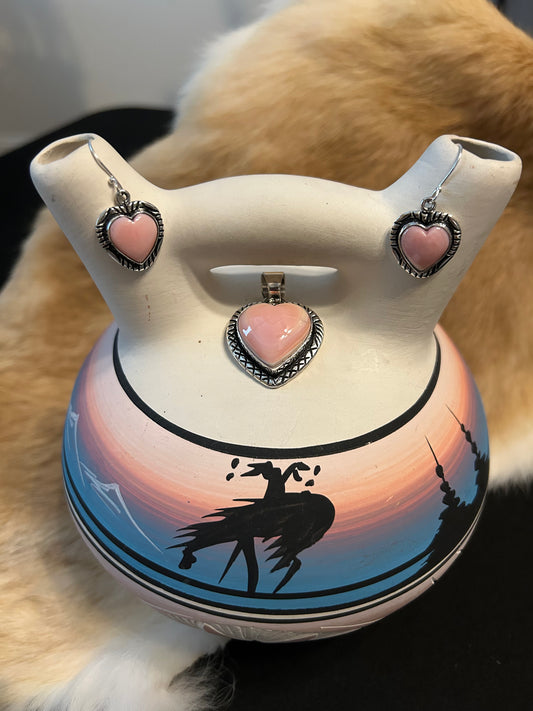 Desert Heart Pink Conch Jewelry Set