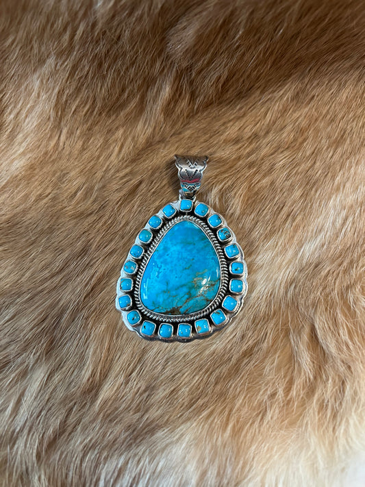 Kingman Turquoise Cluster Pendant