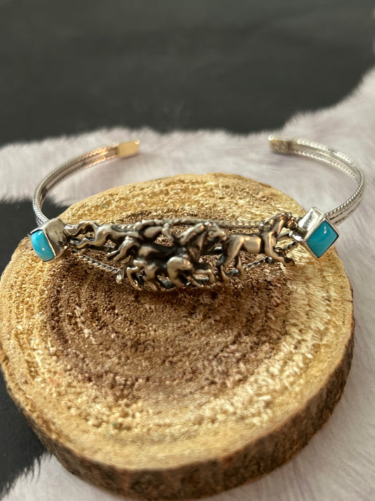 Running Mustang Turquoise Bracelet